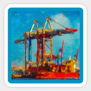 Busy Commercial Port Sticker